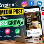 Social Media Post that helps your business grow through engaging content, audience reach, and digital marketing strategy